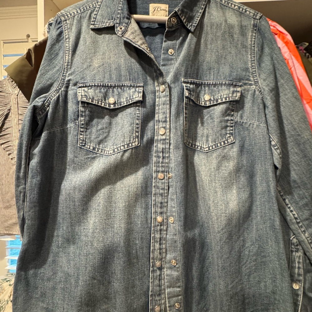 J.Crew Classic Blue Denim Shirt